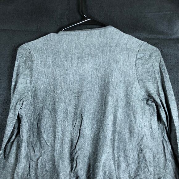 Ann Taylor LOFT Womens Sweater Gray Cardigan Wool Blend Waterfall Open Front XS - Picture 11 of 12